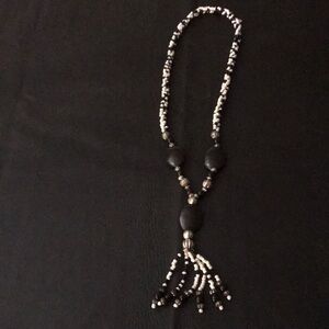 Black and white beaded necklace